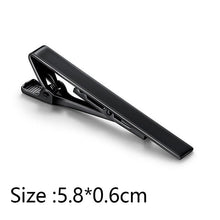 Load image into Gallery viewer, Simple Tie Clip Men Metal Copper Necktie Bar Clip Gold Silver Black 3 Bright Colors Best Gifts For Your Father Lover And Friends Simple Classic Bar Clasp Practical Necktie Accessories Fashion Men Tie Clips Luxury Clothing Jewelry