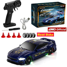 Load image into Gallery viewer, 4WD RC Drift Racing Car - 1/43 Mini High-Speed Electric Car with Gyroscope, Realistic Lights, Remote Control Toy for Kids & Adults
