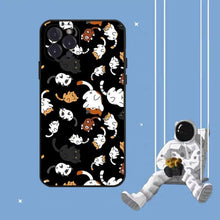Load image into Gallery viewer, Cat Cute Art Phone Case For Iphone 8 7 6 6s Plus X Se 2020 Xr Xs 14 11 12 13 Mini Pro Max Mobile Case Transparent Soft Protective Clear Case Compatible For Iphone
