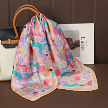 Load image into Gallery viewer, Luxury Satin Silk Square Scarf – Shawl, Hijab & Fashion Wrap 2023