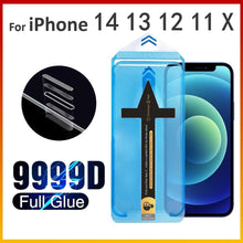 Load image into Gallery viewer, Edge to Edge Coverage Screen Protector for iPhone 14 Pro Max 12 13 Dust Free Phone Screen Protector Glass With Install Proof Without Bubbles