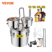 Load image into Gallery viewer, VEVOR 12L 20L 30L 50L Alcohol Brewing Distiller DIY Moonshine Apparatus Stainless Steel Still Whisky Beer Brandy Home Appliance