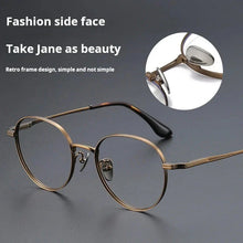 Load image into Gallery viewer, YIMARUILI Luxury Titanium Round Glasses β Retro Wide-Rimmed Frame