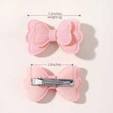 Load image into Gallery viewer, 4Pcs Candy Colored Hair Clips for Girls Cute Double-Layered Bows
