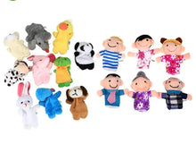 Load image into Gallery viewer, Hand Finger Puppets Plush Set – Animal Cartoon Toys for Kids