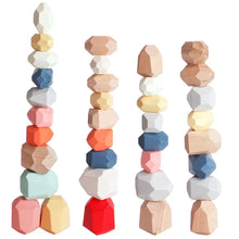 Load image into Gallery viewer, Wooden Sorting Stacking Rocks Montessori Toy