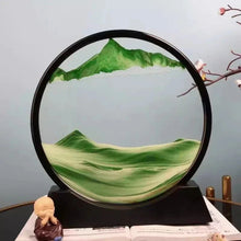 Load image into Gallery viewer, 3D Moving Sand Art Picture - Round Glass Deep Sea Sandscape Hourglass for Home & Office Decor