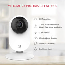 Load image into Gallery viewer, YI Pro 2K 2PC Home Security Camera Kit Indoor with Person Vehicle Pet Smart Detection for Baby Monitor Clear Night Vision