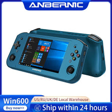 Load image into Gallery viewer, ANBERNIC Win600 PC Games Handheld AMD 3020e/3050e 5.94 Inch IPS Screen Office Video Game Console Windows 10 WiFi5 Pocket Laptop