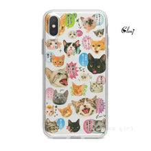 Load image into Gallery viewer, Cute Cat Dog Phone Case For iPhone 14 Plus 11 12 13 Pro XS XR X Cartoon Animal Silicone Cover Cute Clear Protective Phone Cases