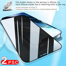 Load image into Gallery viewer, 2pcs Full Cover Screen Protector For iPhone 11 12 13 PRO MAX Privacy Glass For iPhone 14 Pro XS Max XR 13 12 mini Tempered Glass Tempered Glass Screen Protector Film 9H Hardness Anti Scratch Screen Protector