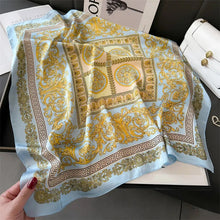Load image into Gallery viewer, Four Seasons Print Silk Scarf – 70x70cm Luxury Headband & Shawl