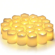 Load image into Gallery viewer, 24PCS LED Flameless Tea Light Candles – Red Shells, Battery-Operated, Romantic Décor for Weddings, Parties, and Valentine's Day