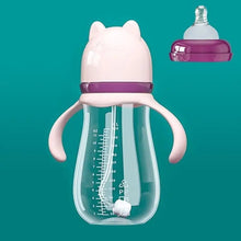 Load image into Gallery viewer, Baby Milk Feeding Bottle Set With Handle Infant Bottles Silicone Nipple BPA