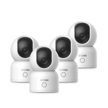 Load image into Gallery viewer, ZOSI 360° Smart Home Security Camera PTZ Auto Tracking Baby Monitor AI Panoramic HD Night Vision Indoor WiFi Surveillance Camera