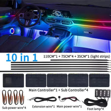 Load image into Gallery viewer, Universal 18-in-1 RGB Car Ambient Light – Interior Neon Strip Kit
