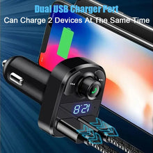 Load image into Gallery viewer, Car Charger Wireless Bluetooth FM Transmitter Hands-Free Calling Radio Receiver Mp3 Music Stereo Adapter Dual USB Port Charger