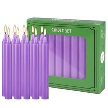 Load image into Gallery viewer, 20 Pieces of Purple 4Inch Waxs, Drip-Free, Smoke-Free, Fragrance-Free, Home Dinner Candles, Hand-Pulled, High-Quality, Suitable for Church, Family, Wedding, Party, Seasonal Celebrations, Emergency Situations and Home Decorati