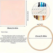 Load image into Gallery viewer, Beginners Hand Embroidery Kit - Mountain & Moon Landscape with Fabric & Threads