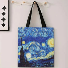 Load image into Gallery viewer, Van Gogh Canvas Bag β Starry Night & Sunflower Oil Painting Handbag