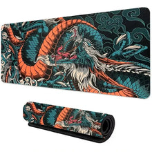 Load image into Gallery viewer, Japanese Dragon XXL Gaming Mouse Pad - Anime Desk Mat for Esports