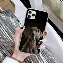Load image into Gallery viewer, Dog Phone Case For Iphone 11 12 13 Mini Pro Max 8 7 6 6s Plus X 5 Se 2020 Xr Xs Case Shell Cute Funny Pattern Black Phone Case