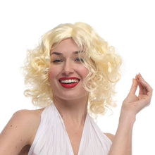 Load image into Gallery viewer, Short Curly Wigs for Women Synthetic Hair with Bangs Shoulder Length Blonde Grey White Brown Natural Looking Party Daily Use