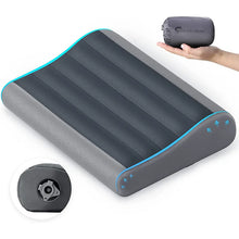 Load image into Gallery viewer, FLEXTAILGEAR Neck Contour Inflatable Camping Pillow Ergonomic Travel Pillow Backpacking Gear for Camp, Hiking, Airplane, Office