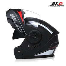 Load image into Gallery viewer, BLD Personalised Motorcycle Full Face Helmet Men Women Fashion Dual Lens Helmets Motocross Racing Modular Flip Up Casco Moto