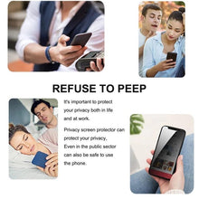 Load image into Gallery viewer, Anti-spy Glass for IPhone 13 12 Pro Max Mini XS MAX 8 7 Plus Full Cover Privacy Screen Protector for IPhone 11 PRO MAX X XR 14 Edge to Edge Full Coverage and 9H Hardness Anti-Scratch Shockproof Protection Screen Cover Shield
