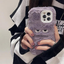Load image into Gallery viewer, Cute Funny Fur Fluffy Phone Case For Iphone 14 13 12 11 Pro Max Mini X Xs Xr 7 8 Plus Se 2020 Girl Cover Soft Plush Stylish Cute Soft Warm Winter Phone Case