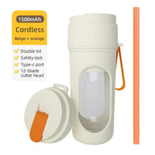 Load image into Gallery viewer, Portable Electric Blender Bottle – 6-Blade Smoothie Maker USB