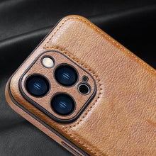 Load image into Gallery viewer, Luxury PU leather Phone Case For iPhone 14 13 Pro Max 12Pro 11Pro Max 13 12 Pro XS MAX XR X SE 7 8 plus Fashion Back Cover Leather Back Case for iPhone 14 Pro Shockproof Cover for iPhone