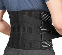 Load image into Gallery viewer, Lower Back Brace with 6 Stays – Orthopedic Lumbar Support Belt for Pain Relief, Sciatica & Gym Use | Breathable Anti-Slip Waist Support