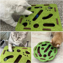 Load image into Gallery viewer, Interactive Cat Puzzle Toy – Felt Maze Box with Bell Balls