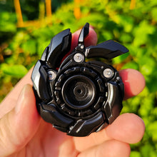 Load image into Gallery viewer, EDC Open Armor Metal Spinning Top – Magnetic Fidget Slider Toy for Adults | Stress Relief Spinner with Mecha Design & Smooth Rotation