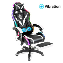 Load image into Gallery viewer, 135 Degrees Gaming Chair RGB Light Office Chair Bluetooth Speaker Gamer Computer Chair Ergonomic Swivel 2 Point Massage Recliner