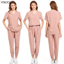 Load image into Gallery viewer, high quality elastic medical uniforms Paramedic Nurse Work healthcare workers Scrubs set beauty salons dental hospitals XS-XXL