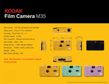 Load image into Gallery viewer, Original Kodak Film 35mm Camera with Flash Wind and Rewind Non-Disposable Retro Roll Cameras M35 M38 Manual Reusable Mini Gift