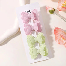 Load image into Gallery viewer, 4Pcs Candy Colored Hair Clips for Girls Cute Double-Layered Bows