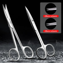 Load image into Gallery viewer, Stainless Steel Veterinary Surgical Scissors, Vet Medical 14Cm 16Cm 18Cm Straight Curved Tip Scissors Pet Animals Surgical Tool