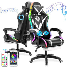 Load image into Gallery viewer, 135 Degrees Gaming Chair RGB Light Office Chair Bluetooth Speaker Gamer Computer Chair Ergonomic Swivel 2 Point Massage Recliner