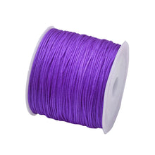 Load image into Gallery viewer, 50 Yards 0.8mm Braided Nylon Cord – Durable Satin String for Jewelry Making, Beading, Macrame, Chinese Knot & DIY Crafts