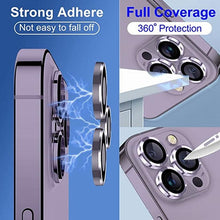 Load image into Gallery viewer, Camera Lens Protectors For iPhone 14 Pro Max Camera Metal Ring Protector Case Glass for iPhone 13mini 14plus 13 14pro Lens Film Camera Lens Protector Tempered Glass Camera Lens Protector