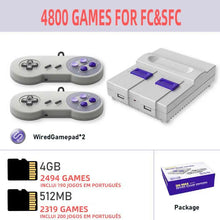 Load image into Gallery viewer, VILCORN 16-Bit Wireless/Wired Retro Video Game Console Built-in 4800+ Games for Everdrive SNES NES FC Family Game Machine