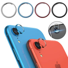 Load image into Gallery viewer, Camera Protection Ring with Metal Camera Protection Film For iPhone XR Metal Camera Protector Ring Circle Compatible with iPhone XR Aluminum Alloy Back Lens Protective Glass Cover