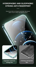 Load image into Gallery viewer, 2Pcs Luminous Protective Glass For iPhone 14 13 12 11 Pro Max X XR XS Screen Protector For 7 8 6 Plus SE3 Glowing Tempered Glass Luminous Glowing Tempered Glass Screen Protector for iPhone