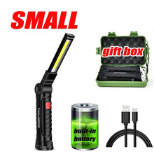 Load image into Gallery viewer, 1pc COB LED Work Light Dimmable USB Rechargeable LED Flashlight Inspection Lamp With Magnet&Hook 14500/18650 Battery Torch light