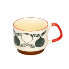 Load image into Gallery viewer, Japanese Flower Coffee Mug Set ā Retro Ceramic Cup