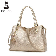 Load image into Gallery viewer, FOXER Women Crossbody Shoulder Bag Female Split Leather Handbag Fashion Lady Tote High Capacity Top Handle All-match Office Bags